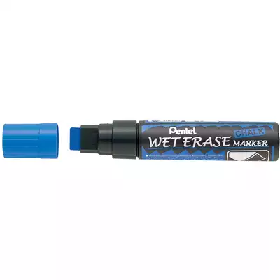 Marker kredowy Pentel Wet Erase, gruba końcówka, kolor niebieski