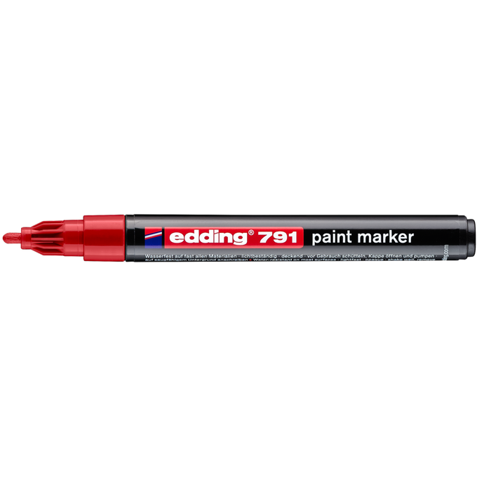Marker olejowy Edding 791 czerwony 1-2 mm
