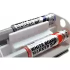Marker z tłoczkiem Pentel Maxiflo M do białych tablic, 4 kolory + gąbka magnetyczna
