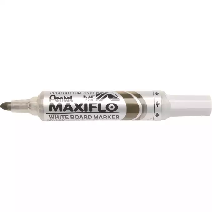 Marker z tłoczkiem Pentel Maxiflo M do białych tablic, kolor brązowy