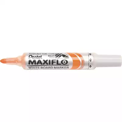 Marker z tłoczkiem Pentel Maxiflo M do białych tablic, kolor pomarańczowy