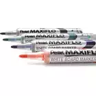 Marker z tłoczkiem Pentel Maxiflo do białych tablic, okrągła końcówka, kolor czarny