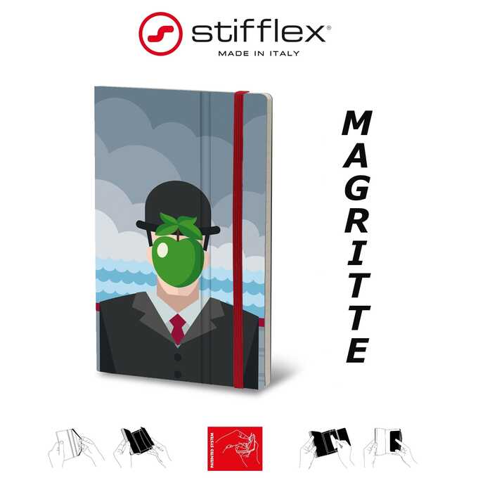 Notatnik Stifflex ART Magritte, rozmiar S: 9x14cm, 144 strony 