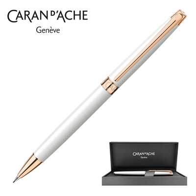 Ołówek automatyczny 0,7 mm Leman Slim White Rose Gold Caran d'Ache