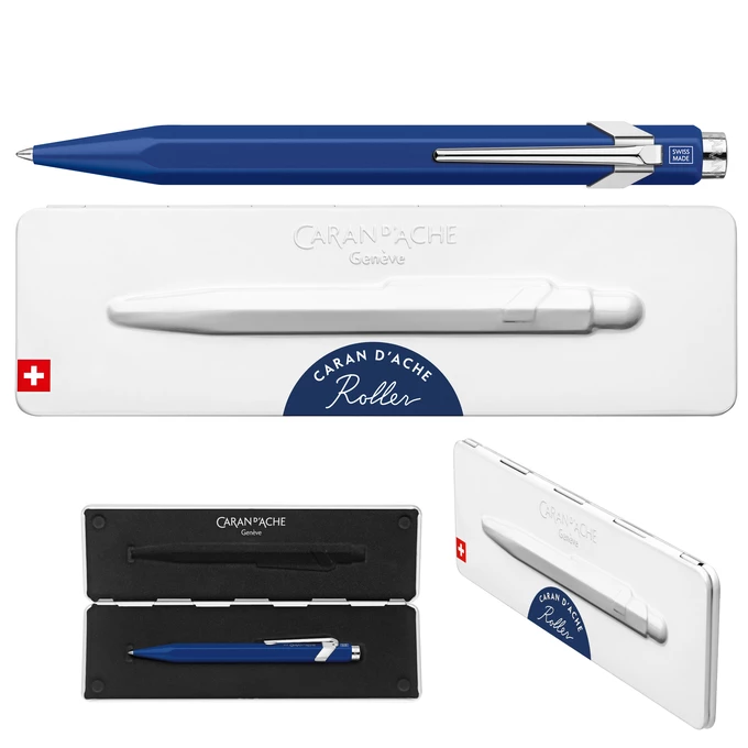 Pióro kulkowe Caran d’Ache 849, niebieskie w pudełku