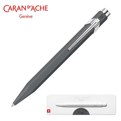 Pióro kulkowe Caran d’Ache 849, szare w pudełku