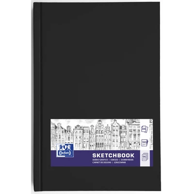 SZKICOWNIK OXFORD SKETCHBOOK SZYTY, 96 KARTEK A6, CZARNY