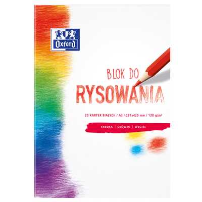BLOK DO RYSOWANIA OXFORD A3, 20 KARTEK