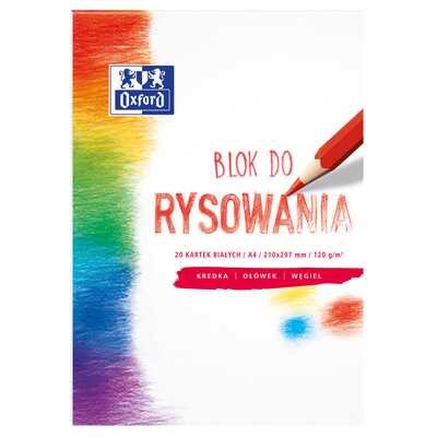 BLOK DO RYSOWANIA OXFORD A4, 20 KARTEK