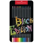 KREDKI BLACK EDITION FABER-CASTELL, 12 KOLORÓW W METALOWYM OPAKOWANIU