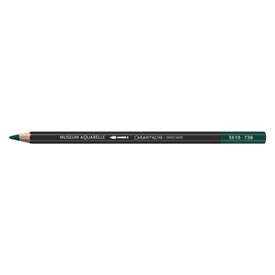 Kredka akwarelowa Caran d'Ache Museum Aquarelle, 739 Dark Sap Green - Ciemna Roślinna Zieleń
