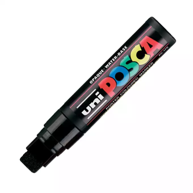 Marker uni POSCA PC-17K z bardzo szeroką ściętą końcówką, czarny