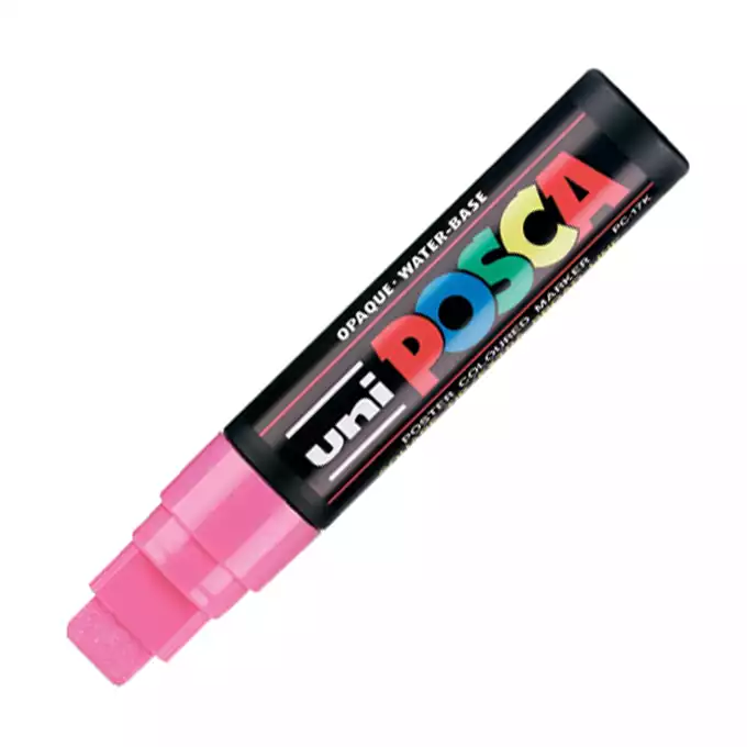 Marker uni POSCA PC-17K z bardzo szeroką ściętą końcówką, różowy