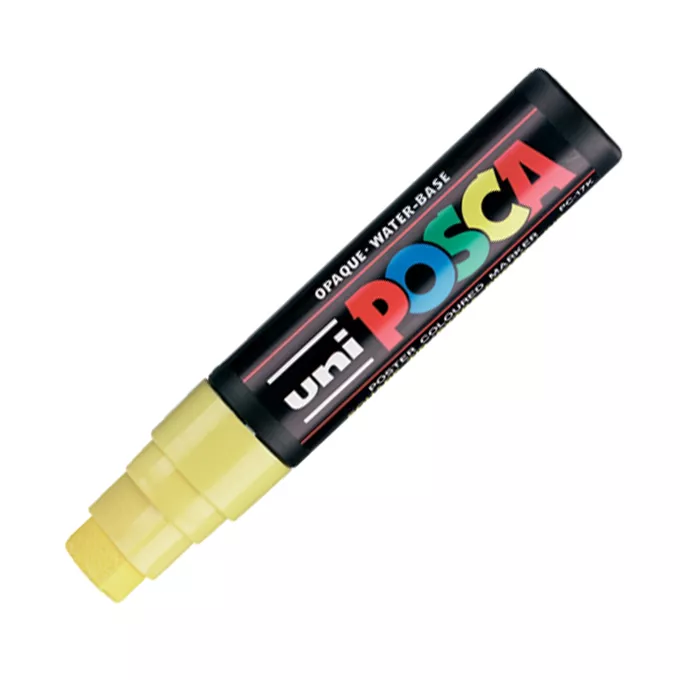 Marker uni POSCA PC-17K z bardzo szeroką ściętą końcówką, żółty