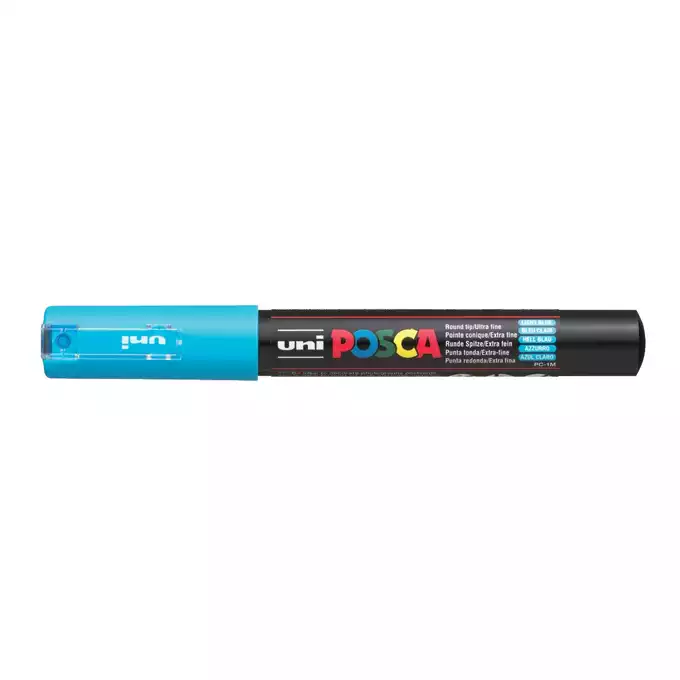 Marker uni POSCA PC-1M z supercienką okrągłą końcówką, jasnoniebieski