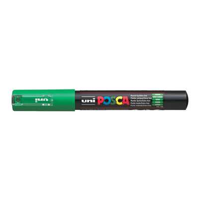 Marker uni POSCA PC-1M z supercienką okrągłą końcówką, zielony