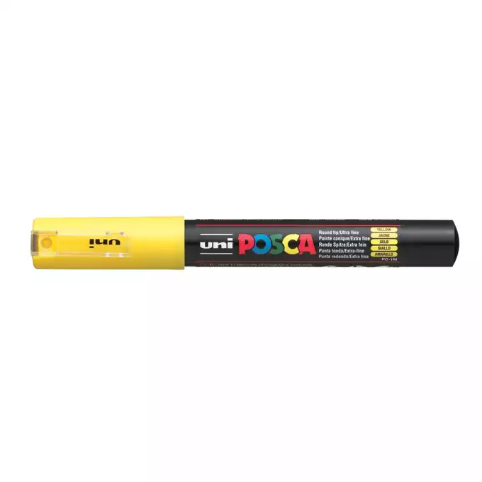 Marker uni POSCA PC-1M z supercienką okrągłą końcówką, żółty