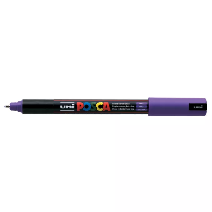 Marker uni POSCA PC-1MR z supercienką, precyzyjną końcówką igłową, fioletowy