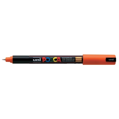 Marker uni POSCA PC-1MR z supercienką, precyzyjną końcówką igłową, pomarańczowy