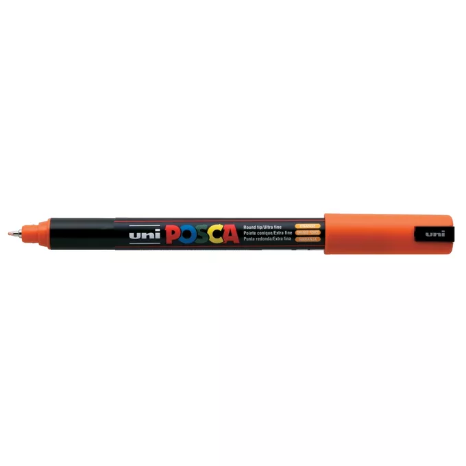 Marker uni POSCA PC-1MR z supercienką, precyzyjną końcówką igłową, pomarańczowy