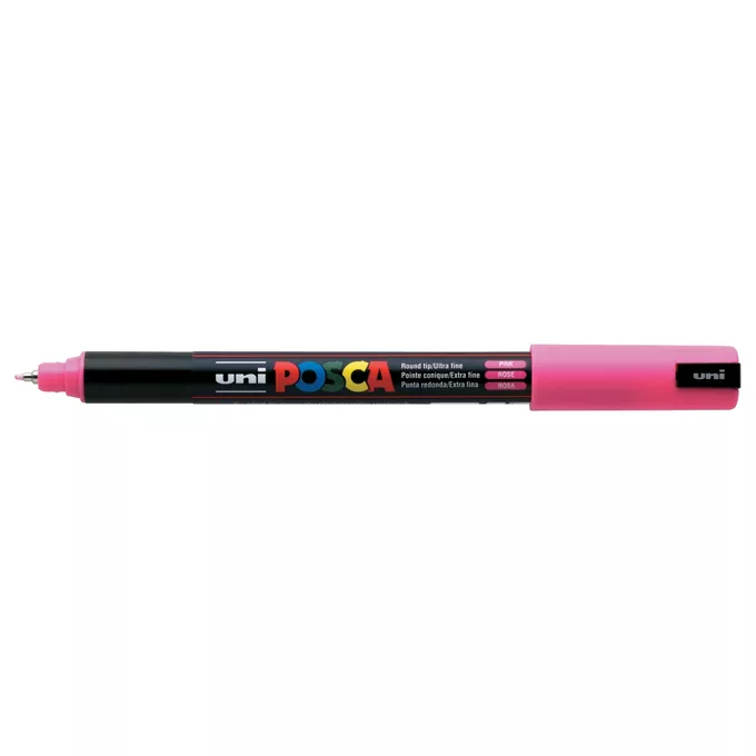 Marker uni POSCA PC-1MR z supercienką, precyzyjną końcówką igłową, różowy