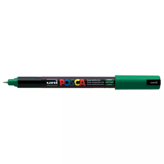 Marker uni POSCA PC-1MR z supercienką, precyzyjną końcówką igłową, zielony