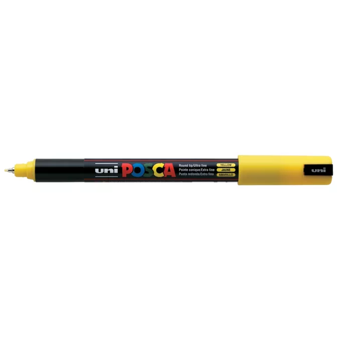 Marker uni POSCA PC-1MR z supercienką, precyzyjną końcówką igłową, żółty