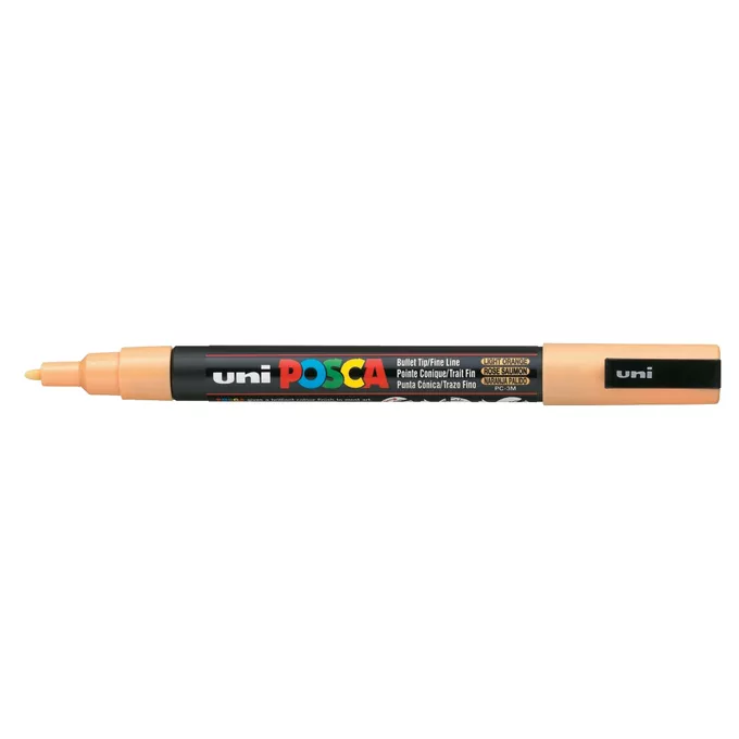 Marker uni POSCA PC-3M z cienką okrągłą końcówką, jasnopomarańczowy