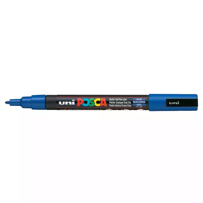 Marker uni POSCA PC-3M z cienką okrągłą końcówką, niebieski