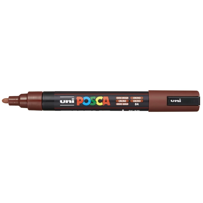Marker uni POSCA PC-5M z okrągłą średnią końcówką, kakaowy