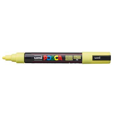 Marker uni POSCA PC-5M z okrągłą średnią końcówką, pastelowy żółty