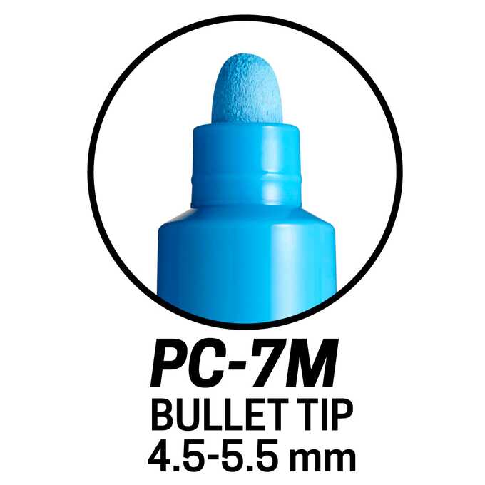Marker uni POSCA PC-7M z okrągłą, grubą końcówką, czarny