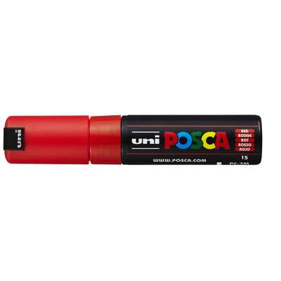 Marker uni POSCA PC-7M z okrągłą, grubą końcówką, czerwony