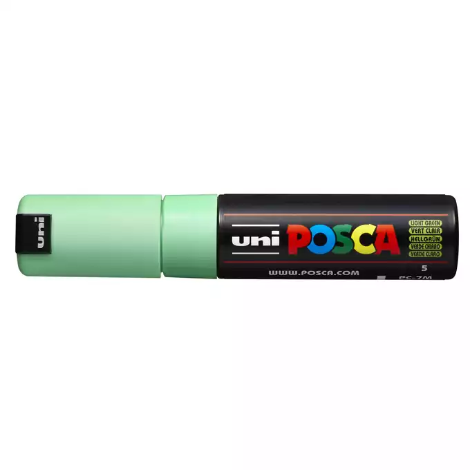 Marker uni POSCA PC-7M z okrągłą, grubą końcówką, jasnozielony