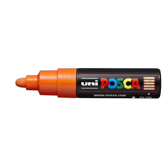 Marker uni POSCA PC-7M z okrągłą, grubą końcówką, pomarańczowy