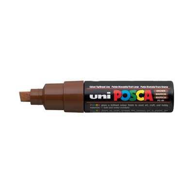 Marker uni POSCA PC-8K z szeroką, ściętą końcówką, brązowy