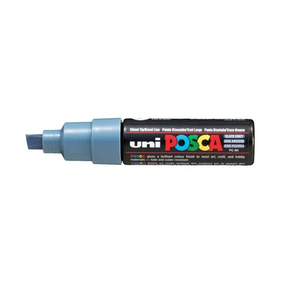 Marker uni POSCA PC-8K z szeroką, ściętą końcówką, ciemnoszary