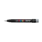 Marker uni POSCA PCF-350 z końcówką - pędzelkiem, srebrny