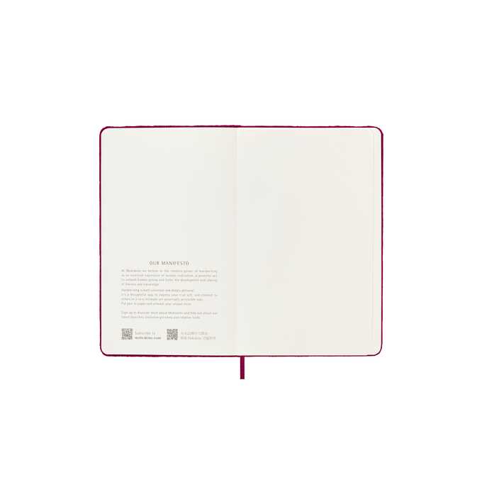 Notatnik Moleskine Large 13 × 21 cm, edycja limitowana Velvet, 176 stron w linie, różowy