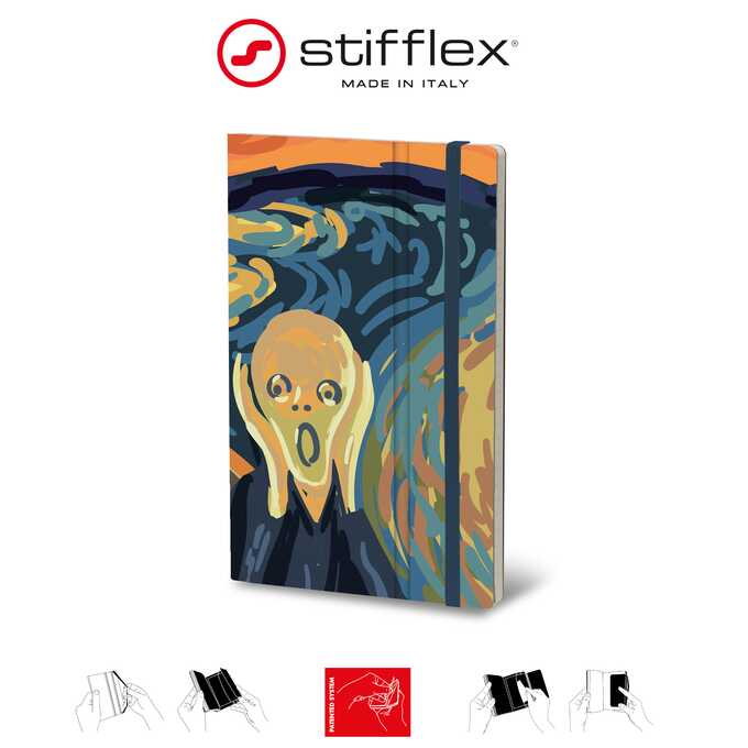 Notatnik Stifflex ART Munch, rozmiar S: 9x14 cm, 144 strony