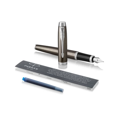 PIÓRO WIECZNE PARKER IM CORE BRUSHED METAL, ZE ZŁOTYMI WYKOŃCZENIAMI (1)