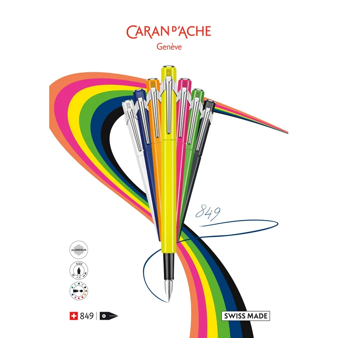 Pióro wieczne Caran d’Ache 849 Fluo Line, zielone
