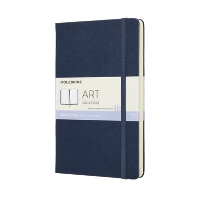 Szkicownik Moleskine Large 13x21 cm, szafirowa czarna oprawa, 104 strony
