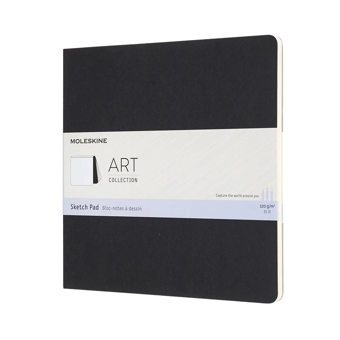Szkicownik Moleskine Pad Square 19x19 cm, czarny, 48 stron
