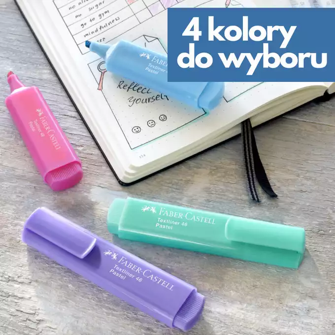 ZESTAW - 4 DOWOLNE ZAKREŚLACZE 1546 FABER-CASTELL W SUPER CENIE