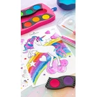 FARBY SZKOLNE CONNECTOR EDYCJA JEDNOROŻEC - UNICORN 12 KOL. + BROKAT W ŻELU + NAKLEJKI, RÓŻOWA KASETKA FABER-CASTELL