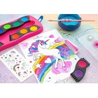FARBY SZKOLNE CONNECTOR EDYCJA JEDNOROŻEC - UNICORN 12 KOL. + BROKAT W ŻELU + NAKLEJKI, RÓŻOWA KASETKA FABER-CASTELL