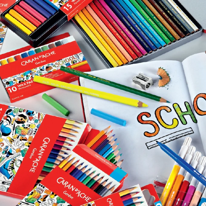 KREDKI AKWARELOWE SCHOOL LINE, CARAN DACHE, 6 KOLORÓW