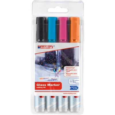 MARKER DO POWIERZCHNI SZKLANYCH E-95 EDDING, 1,5-3 MM, MIX KOLORÓW