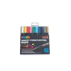 MARKER UNI POSCA PCF-350 Z KOŃCÓWKĄ - PĘDZELKIEM, ZESTAW 10 SZT